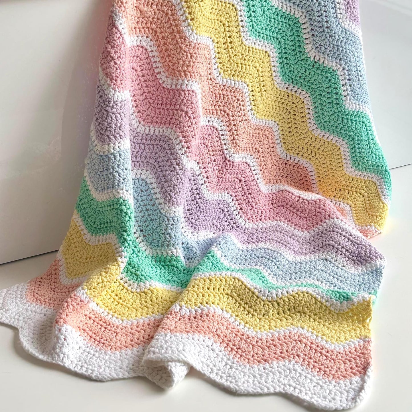 Cozy Ripple Baby Blanket Crochet Pattern