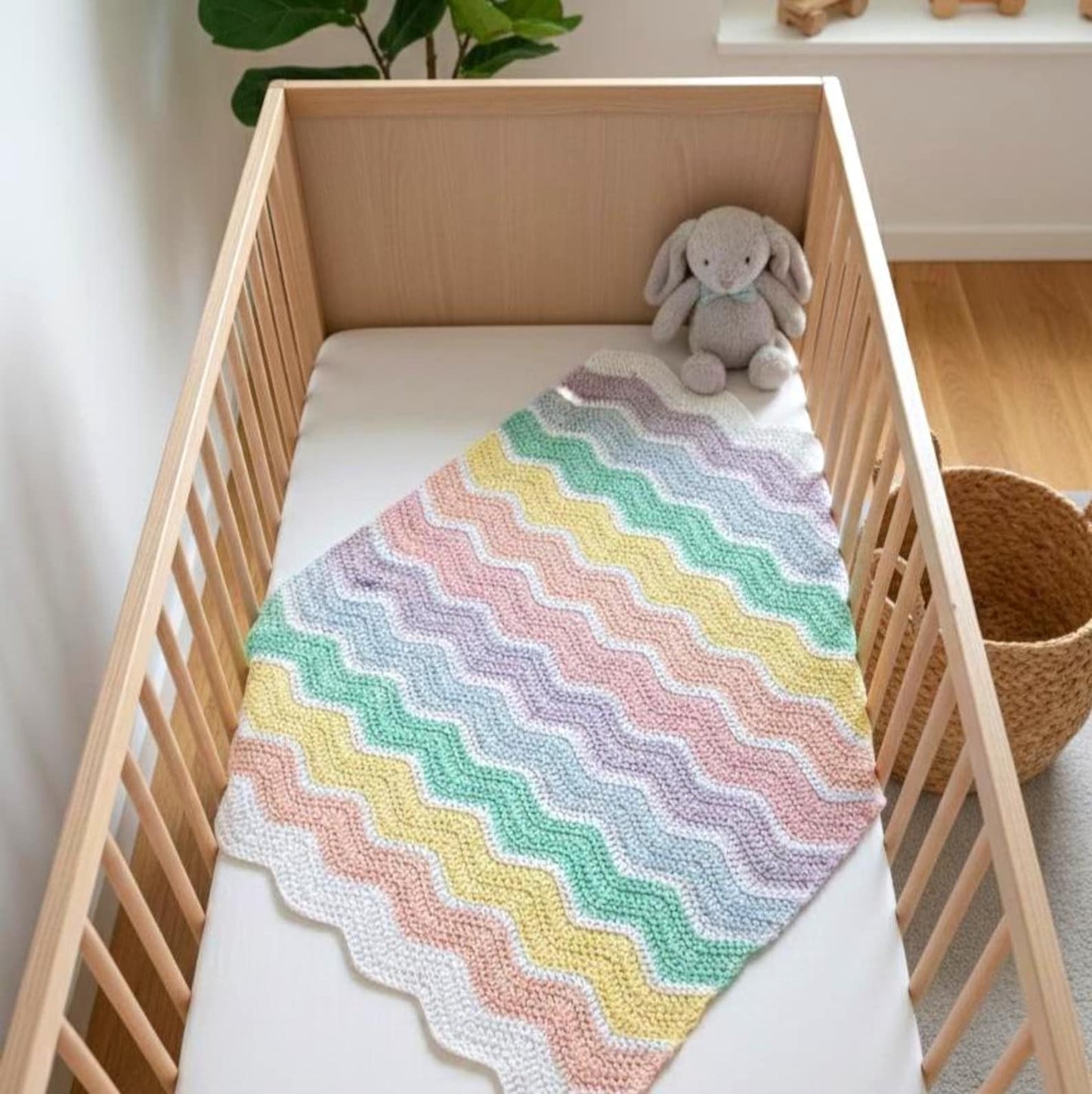 Cozy Ripple Baby Blanket Crochet Pattern