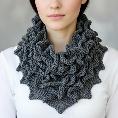 Cozy Ruffle Cowl Knitting Pattern
