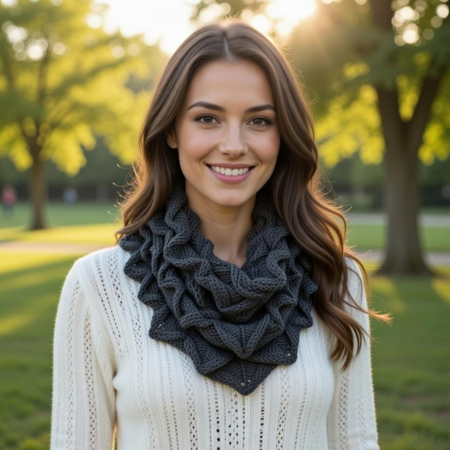 Cozy Ruffle Cowl Knitting Pattern