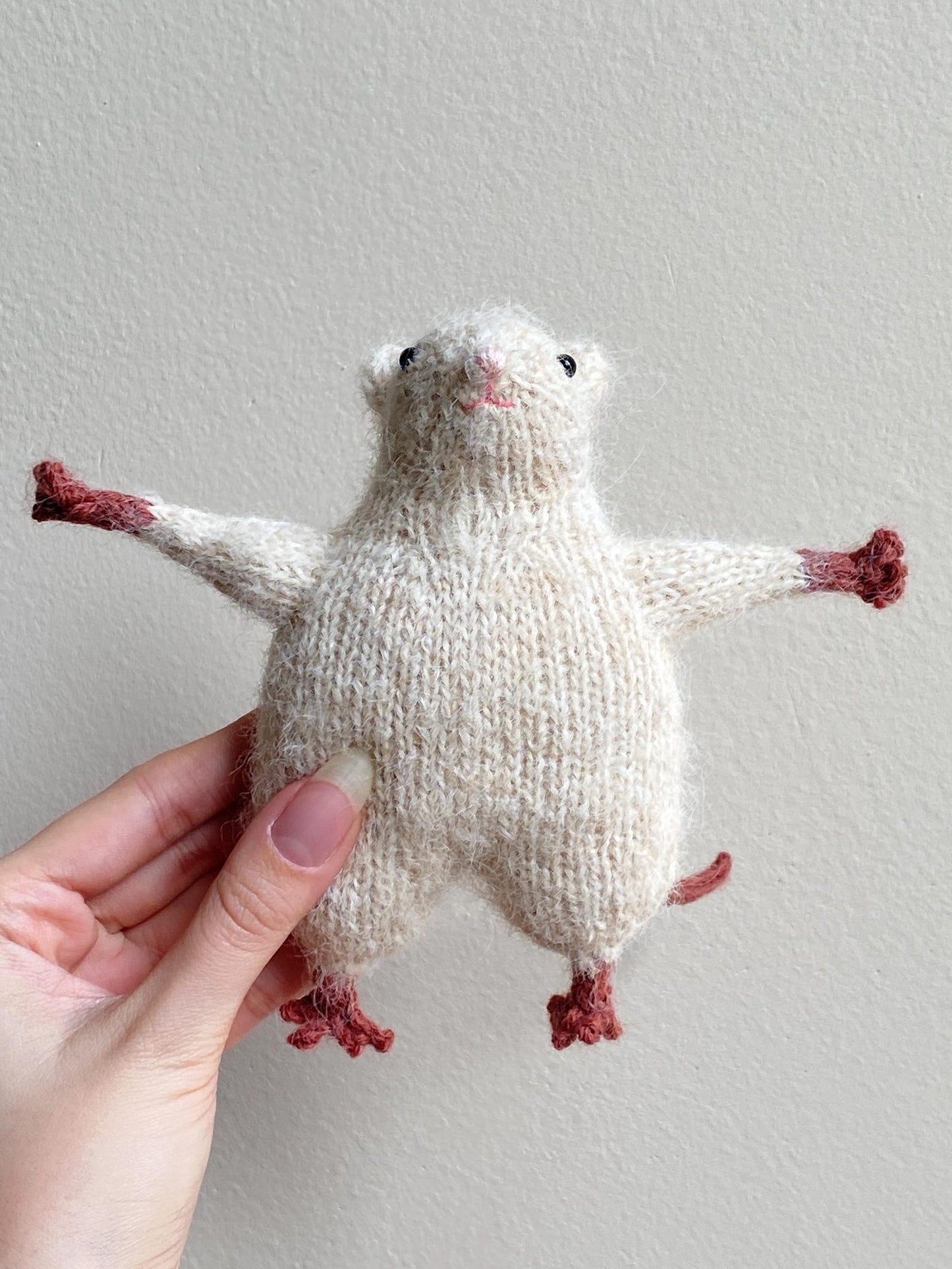 Fuzzy Rat Friend Knitting Pattern