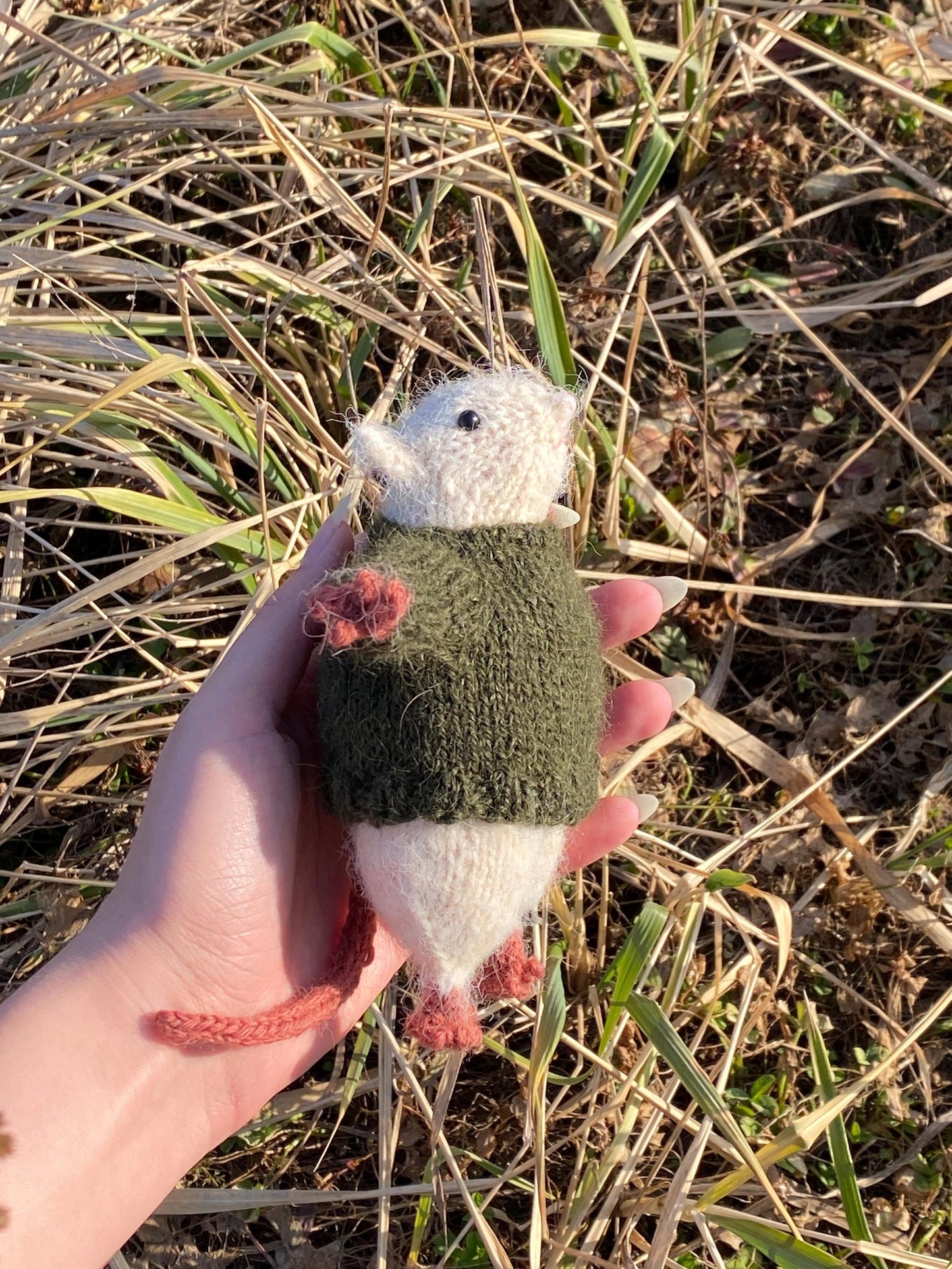 Fuzzy Rat Friend Knitting Pattern