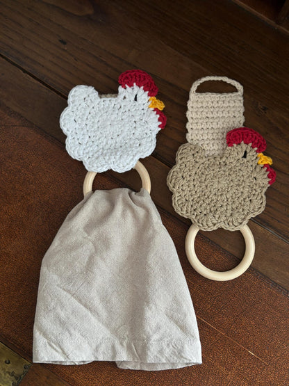 Farmhouse Chick Napkin Holder- Crochet Pattern