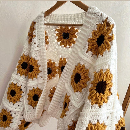 Sunflower Crochet Cardigan Pattern