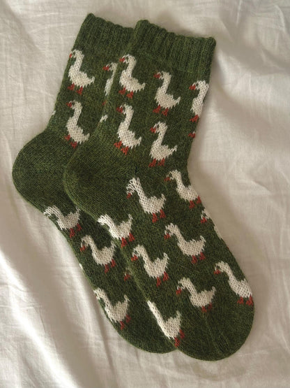 Goosey Cozy Socks Knitting Pattern