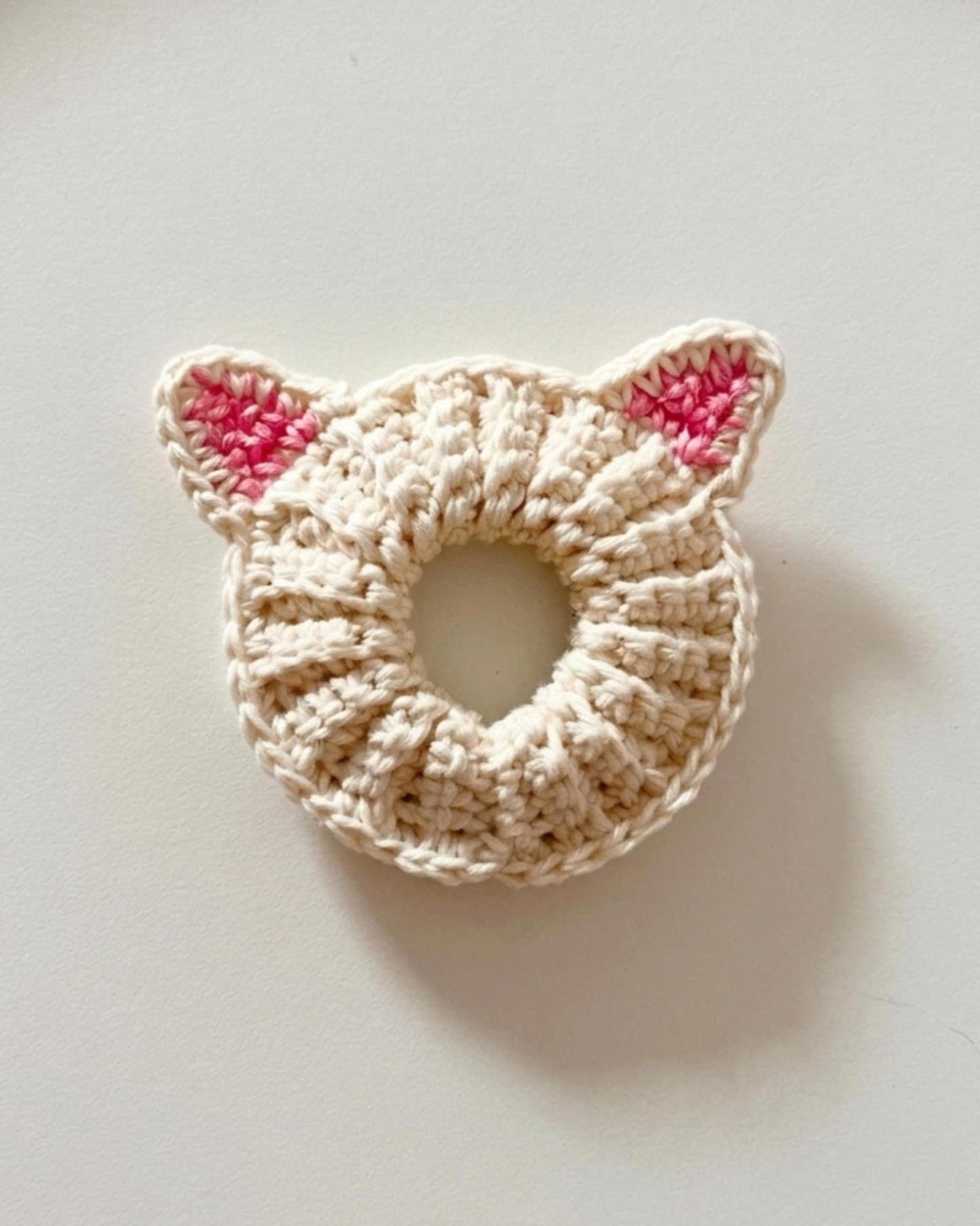 Kitty Hair Scrunchie - Crochet Pattern