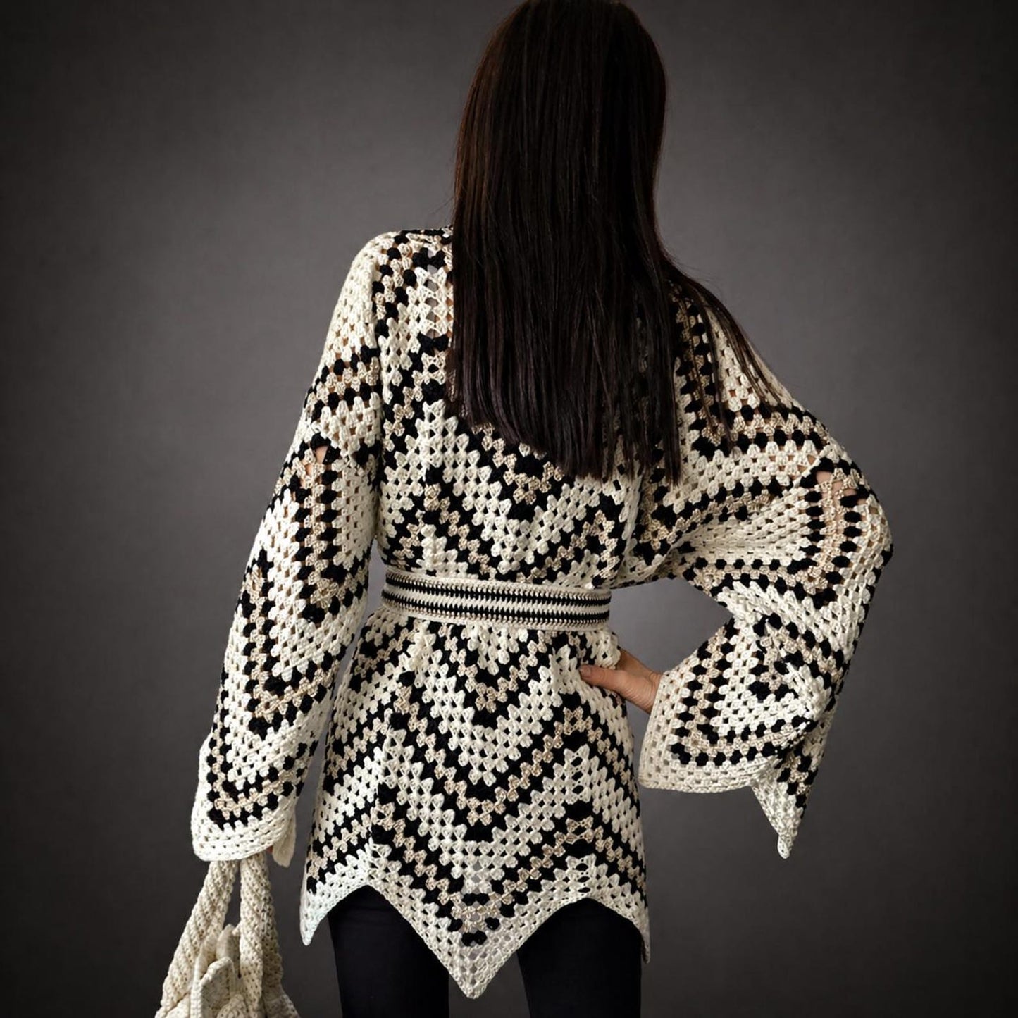 Boho Kimono Wrap - Crochet Pattern