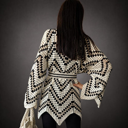 Boho Kimono Wrap - Crochet Pattern