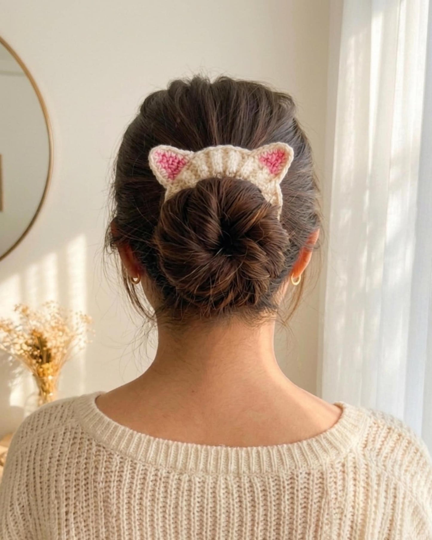 Kitty Hair Scrunchie - Crochet Pattern