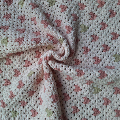 Baby Love Heart Blanket - Crochet Pattern