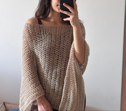 Willow Breeze Poncho - Crochet Pattern