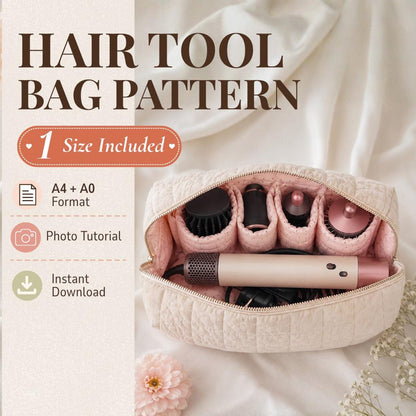 Quilted Hair Tool Case - Sewing Pattern