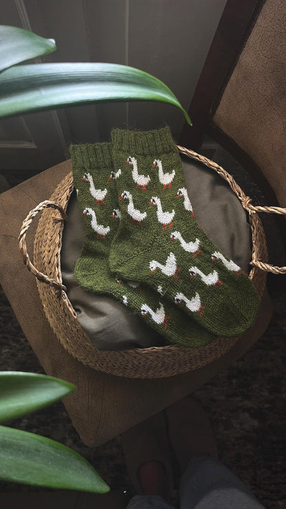 Goosey Cozy Socks Knitting Pattern