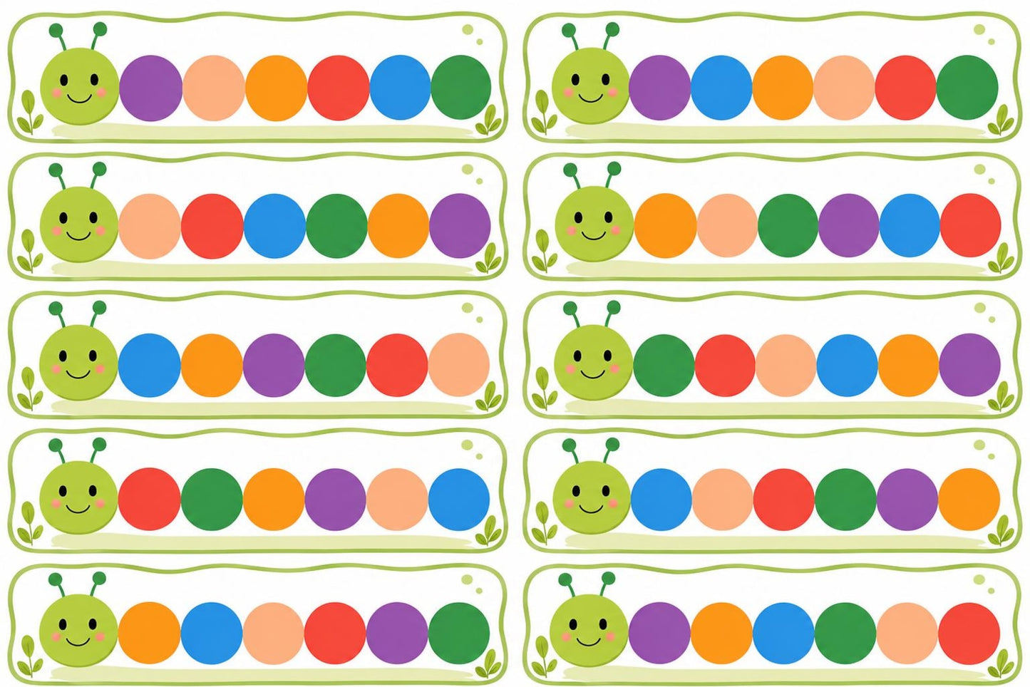 Montessori Caterpillar Crochet Game Pattern