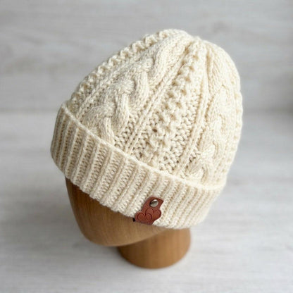 Cozy Aran Beanie Knitting Pattern