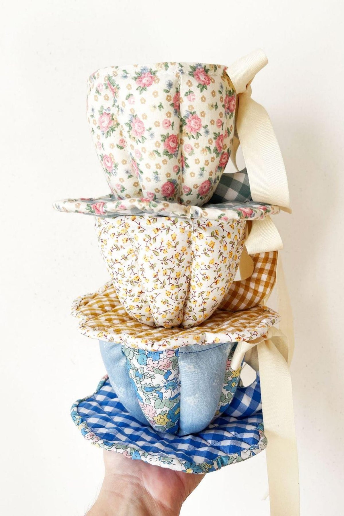 Pretty Fabric Teacup Sewing Pattern